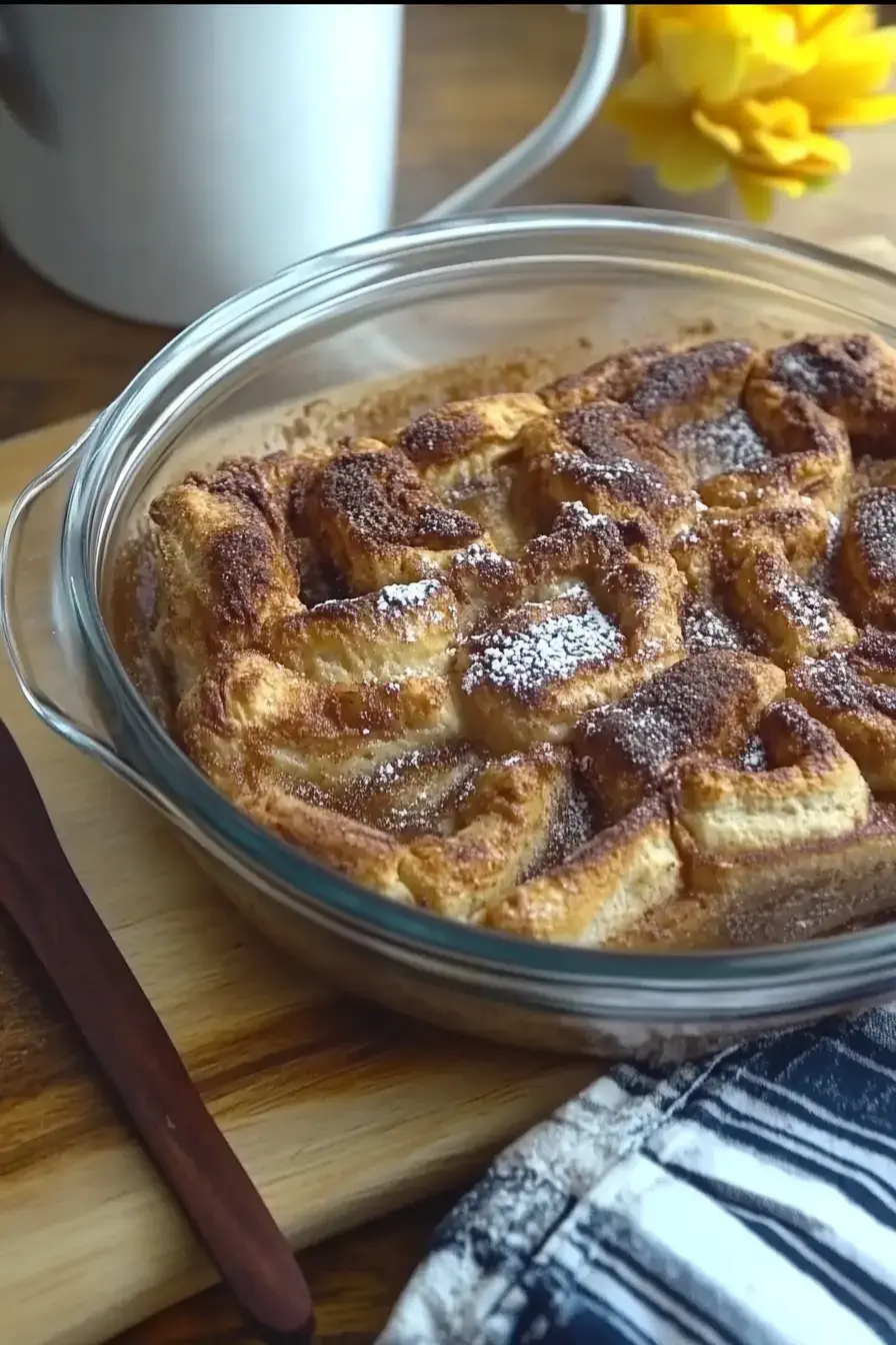 Cooking Cinnamon Roll French Toast