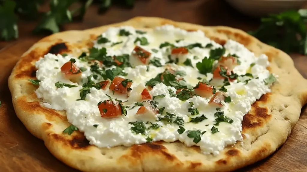 Freshly Baked Cottage Cheese Flatbread