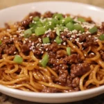 Mongolian Ground Beef Noodles